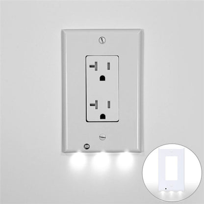 0.5W 110V Night Angel Square Plug Socket Sensor Night Light, White Light Mini Human Body Motion Induction Night Light - Sensor LED Lights by buy2fix | Online Shopping UK | buy2fix