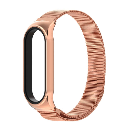 Mijobs Milan CS Metal Magnetic Watch Band for Xiaomi Mi Band 3 & 4 & 5 & 6, Host not Include(Rose Gold) - Watch Bands by buy2fix | Online Shopping UK | buy2fix
