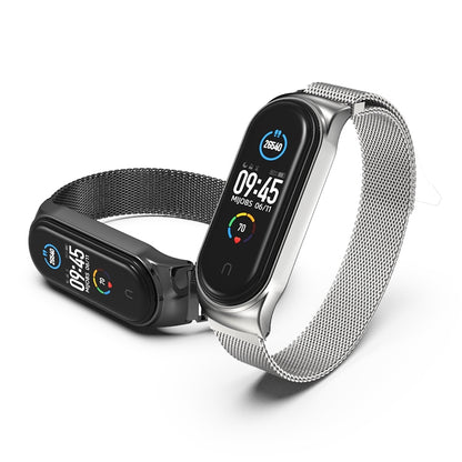 Mijobs Milan CS Metal Magnetic Watch Band for Xiaomi Mi Band 3 & 4 & 5 & 6, Host not Include(Silver) - Watch Bands by buy2fix | Online Shopping UK | buy2fix