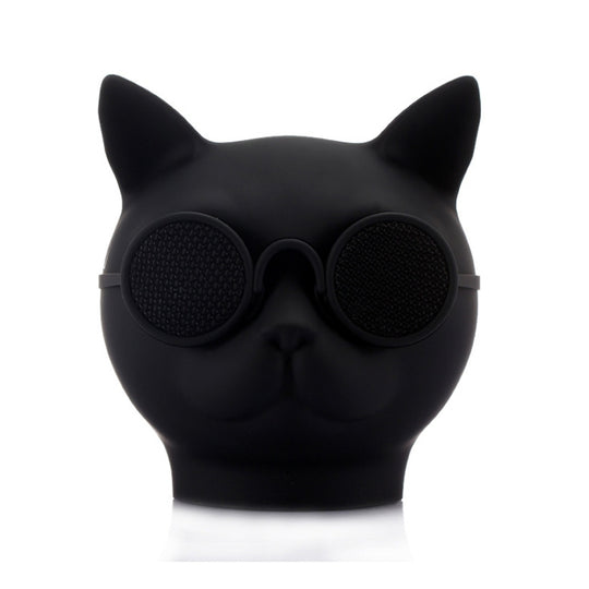 T8 Mini Cat Shape Stereo Wireless Bluetooth Speaker, Support Hands-free / TF Card / FM(Black)
