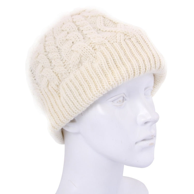 Wavy Textured Knitted Bluetooth Headset Warm Winter Beanie Hat with Mic for Boy & Girl & Adults(White) by buy2fix
