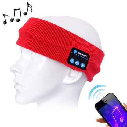 Knitted Bluetooth Headsfree Sport Music Headband with Mic for iPhone / Samsung and Other Bluetooth Devices(Red) by buy2fix