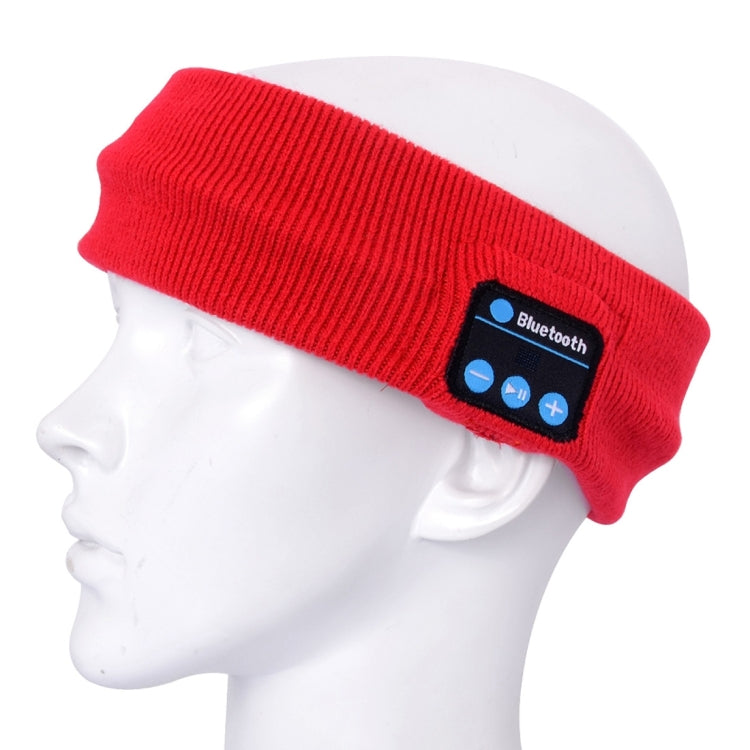 Knitted Bluetooth Headsfree Sport Music Headband with Mic for iPhone / Samsung and Other Bluetooth Devices(Red) by buy2fix