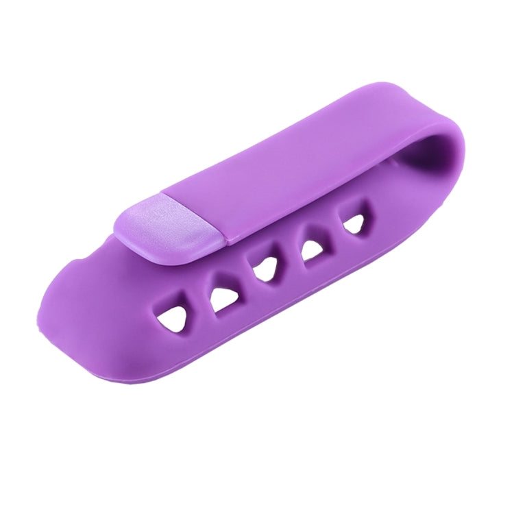 For Fitbit One Smart Watch Clip Style Silicone Case, Size: 6x2.2x1.5cm(Purple) - Watch Bands by buy2fix | Online Shopping UK | buy2fix