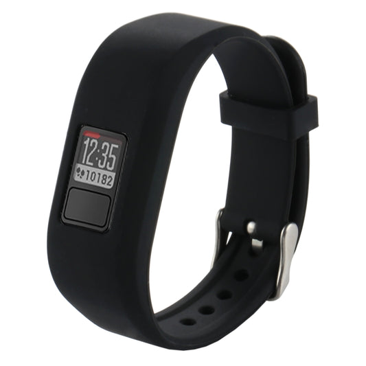 For Garmin Vivofit 3 Smart Watch Silicone Watch Band, Length: about 24.2cm(Black) - Watch Bands by buy2fix | Online Shopping UK | buy2fix