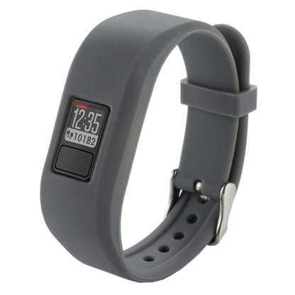 For Garmin Vivofit 3 Smart Watch Silicone Watch Band, Length: about 24.2cm(Grey) - Watch Bands by buy2fix | Online Shopping UK | buy2fix