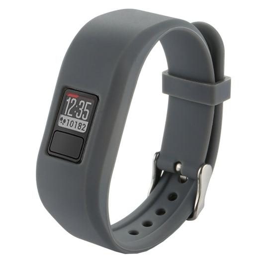 For Garmin Vivofit 3 Smart Watch Silicone Watch Band, Length: about 24.2cm(Grey) - Watch Bands by buy2fix | Online Shopping UK | buy2fix