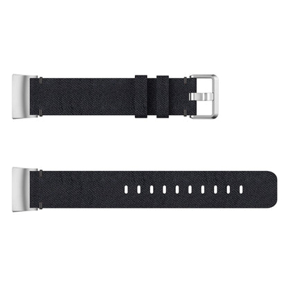 Woven Vanvas Nylon Watch Band for Fitbit Charge 3(Black) - Watch Bands by buy2fix | Online Shopping UK | buy2fix