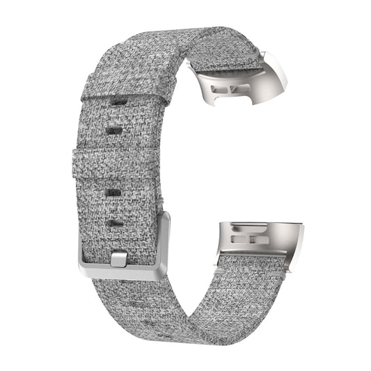 Woven Vanvas Nylon Watch Band for Fitbit Charge 3(Grey) - Watch Bands by buy2fix | Online Shopping UK | buy2fix