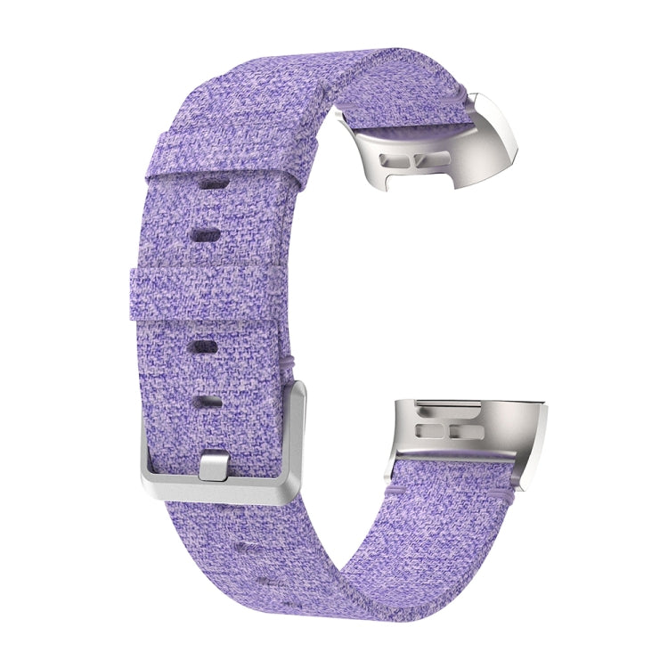 Woven Vanvas Nylon Watch Band for Fitbit Charge 3(Light Purple) - Watch Bands by buy2fix | Online Shopping UK | buy2fix