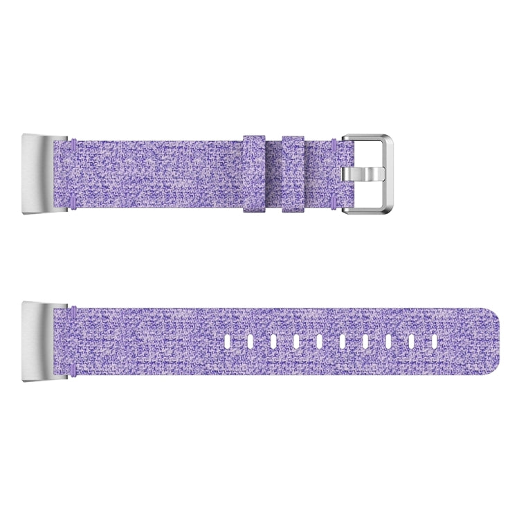 Woven Vanvas Nylon Watch Band for Fitbit Charge 3(Light Purple) - Watch Bands by buy2fix | Online Shopping UK | buy2fix