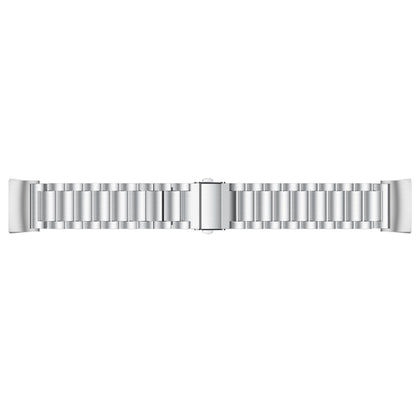 Three Beads Slingshot Buckle Solid Stainless Steel Watch Band for Fitbit Charge 3(Silver) - Watch Bands by buy2fix | Online Shopping UK | buy2fix