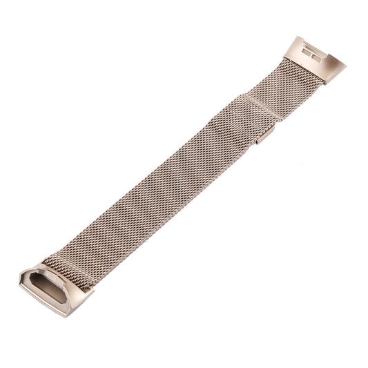 Metal Watch Band for Fitbit Charge 3(Vintage Gold) - Watch Bands by buy2fix | Online Shopping UK | buy2fix