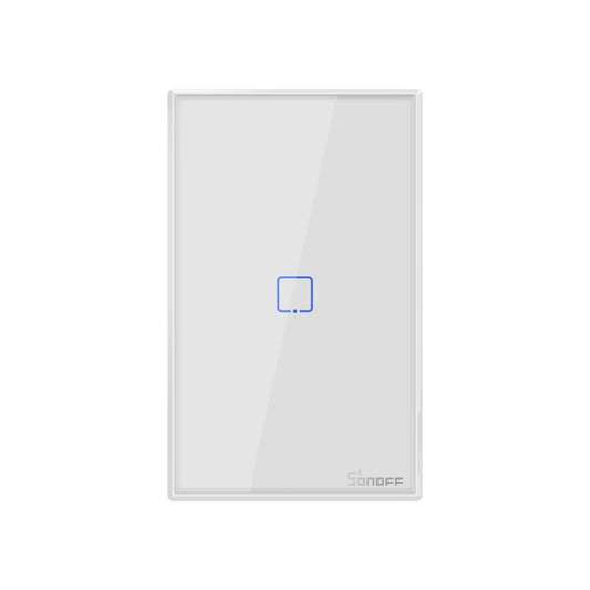 Sonoff T2 Touch 120mm Tempered Glass Panel Wall Switch Smart Home Light Touch Switch, Compatible with Alexa and Google Home, AC 100V-240V, US Plug - Smart Switch by buy2fix | Online Shopping UK | buy2fix