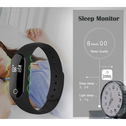 TLW25 0.42 inch OLED Display Bluetooth Smart Bracelet, IP66 Waterproof, Support Heart Rate Monitor / Pedometer / Calls Remind / Sleep Monitor / Sedentary Reminder / Alarm / Remote Capture, Compatible with Android and iOS Phones (Black) by buy2fix