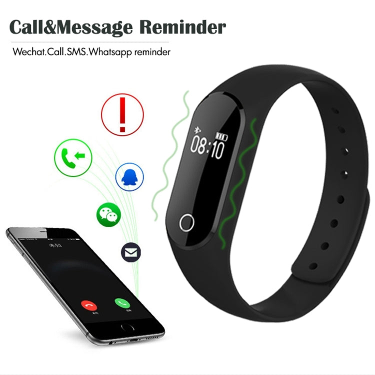TLW25 0.42 inch OLED Display Bluetooth Smart Bracelet, IP66 Waterproof, Support Heart Rate Monitor / Pedometer / Calls Remind / Sleep Monitor / Sedentary Reminder / Alarm / Remote Capture, Compatible with Android and iOS Phones (Black) by buy2fix