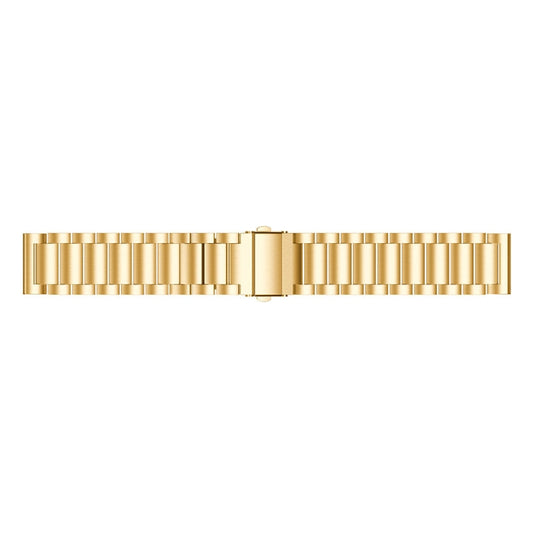 3-Beads Slingshot Buckle Solid Stainless Steel Watch Band for Galaxy Watch Active 20mm (Gold) - Watch Bands by buy2fix | Online Shopping UK | buy2fix