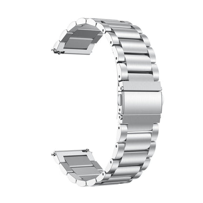 3-Beads Slingshot Buckle Solid Stainless Steel Watch Band for Galaxy Watch Active 20mm (Silver) - Watch Bands by buy2fix | Online Shopping UK | buy2fix