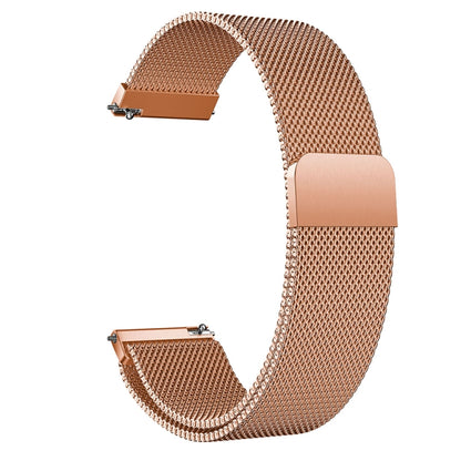 Milanis Magnetic Stainless Steel Mesh Wrist Strap WatchBand for Galaxy Watch Active 20mm(Rose Gold) - Watch Bands by buy2fix | Online Shopping UK | buy2fix