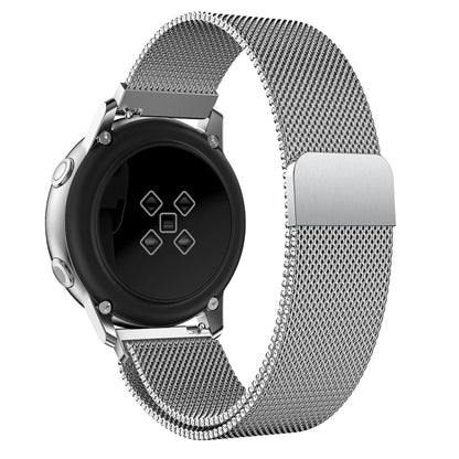 Milanis Magnetic Stainless Steel Mesh Wrist Strap WatchBand for Galaxy Watch Active 20mm(Silver) - Watch Bands by buy2fix | Online Shopping UK | buy2fix