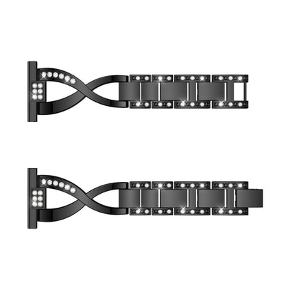 X-shaped Diamond Stainless Steel Wrist Strap WatchBand for Galaxy Watch Active 20mm(Black) - Watch Bands by buy2fix | Online Shopping UK | buy2fix