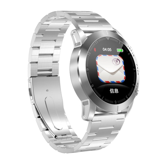 DTNO.1 S10 1.3 inches TFT Color Screen Smart Bracelet IP68 Waterproof, Steel Watchband, Support Call Reminder /Heart Rate Monitoring /Sleep Monitoring /Multi-sport Mode (Silver)