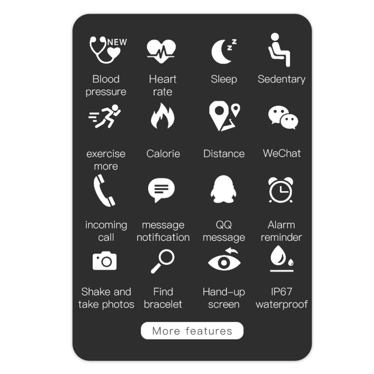 KY108 1.3 inches 240x240 Resolution Smart Bracelet IP67 Waterproof, Support Call Reminder /Heart Rate Monitoring /Sleep Monitoring /Blood Pressure Monitoring /Blood Oxygen Monitoring (Green) by buy2fix