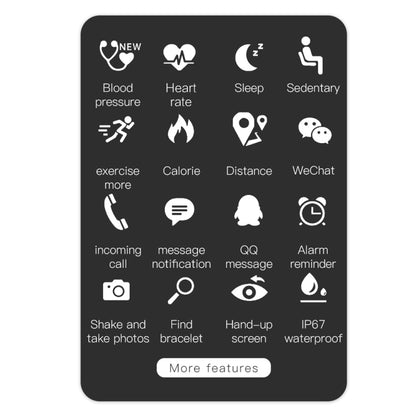 KY108 1.3 inches 240x240 Resolution Smart Bracelet IP67 Waterproof, Support Call Reminder /Heart Rate Monitoring /Sleep Monitoring /Blood Pressure Monitoring /Blood Oxygen Monitoring (Green) by buy2fix