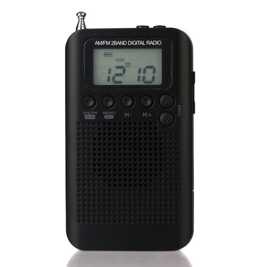HRD-104 Mini Portable FM + AM Two Band Radio with Loudspeaker(Black) - Radio Player by buy2fix | Online Shopping UK | buy2fix