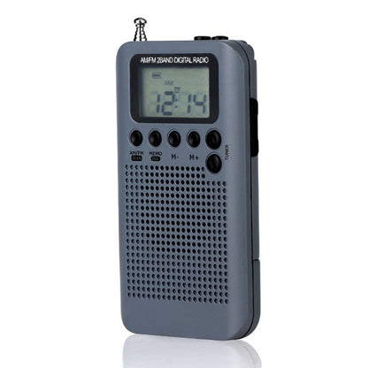 HRD-104 Mini Portable FM + AM Two Band Radio with Loudspeaker(Grey) - Radio Player by buy2fix | Online Shopping UK | buy2fix