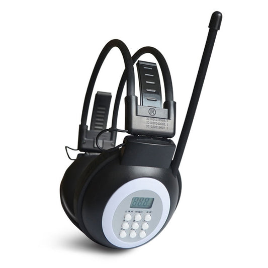 HRD-308S Portable FM Campus Radio Receiver Headset(Black) - Radio Player by buy2fix | Online Shopping UK | buy2fix