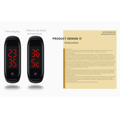 V8 Smart Temperature Monitoring Bracelet, Temperature Measurement Range: 30-45 Degrees Celsius by buy2fix