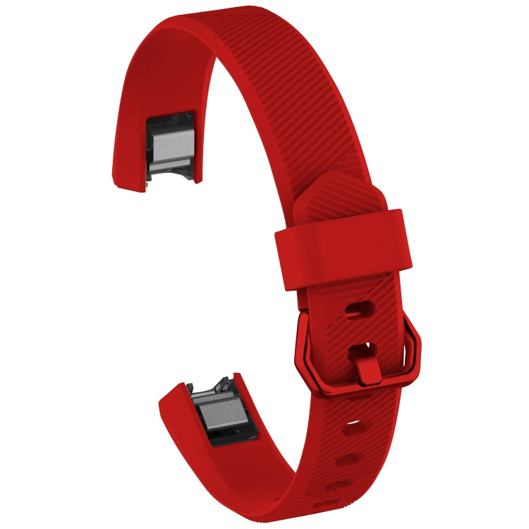 Solid Color Silicone Watch Band for FITBIT Alta / HR, Size: L(Karst Red) - Watch Bands by buy2fix | Online Shopping UK | buy2fix