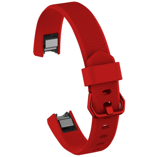 Solid Color Silicone Watch Band for FITBIT Alta / HR, Size: L(Karst Red) - Watch Bands by buy2fix | Online Shopping UK | buy2fix