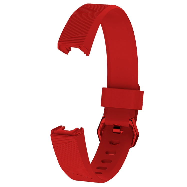 Solid Color Silicone Watch Band for FITBIT Alta / HR, Size: L(Karst Red) - Watch Bands by buy2fix | Online Shopping UK | buy2fix