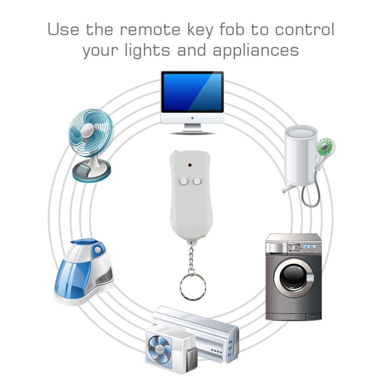110V Indoor Wireless Smart Remote Control Switch with Single Keychain Transmitter, US Plug - Smart Switch by buy2fix | Online Shopping UK | buy2fix