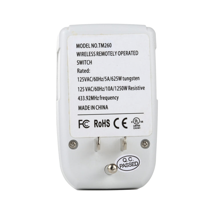 110V Indoor Wireless Smart Remote Control Switch with Single Keychain Transmitter, US Plug - Smart Switch by buy2fix | Online Shopping UK | buy2fix