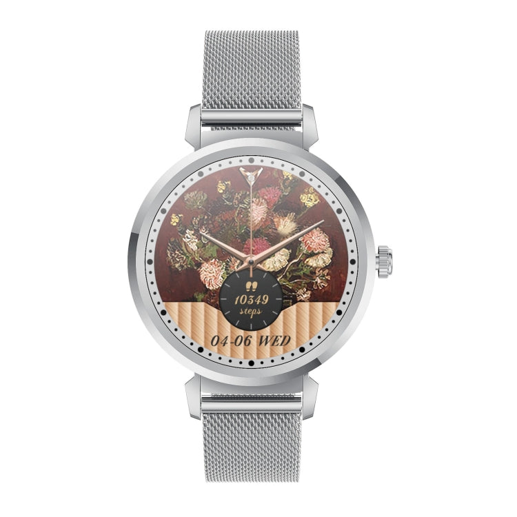 KC06 Women Menstrual Period Smart Watch Bracelet, Blood Pressure / Heart Rate Monitoring, Steel Strap(Silver) by buy2fix