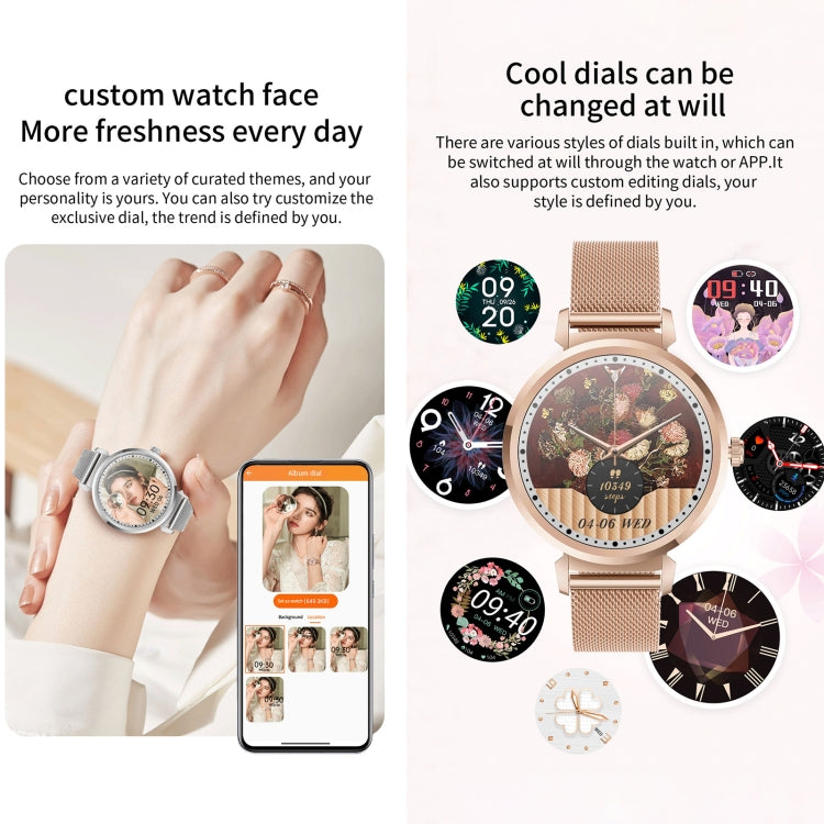 KC06 Women Menstrual Period Smart Watch Bracelet, Blood Pressure / Heart Rate Monitoring, Steel Strap(Silver) by buy2fix