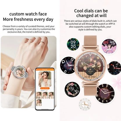 KC06 Women Menstrual Period Smart Watch Bracelet, Blood Pressure / Heart Rate Monitoring, Silicone Strap(Gold) by buy2fix