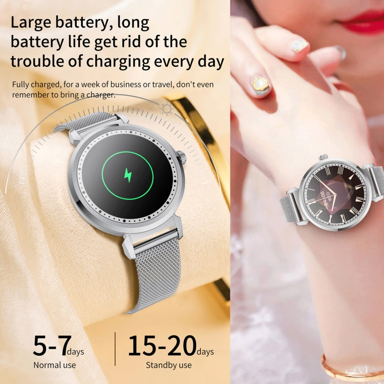 KC06 Women Menstrual Period Smart Watch Bracelet, Blood Pressure / Heart Rate Monitoring, Silicone Strap(Gold) by buy2fix