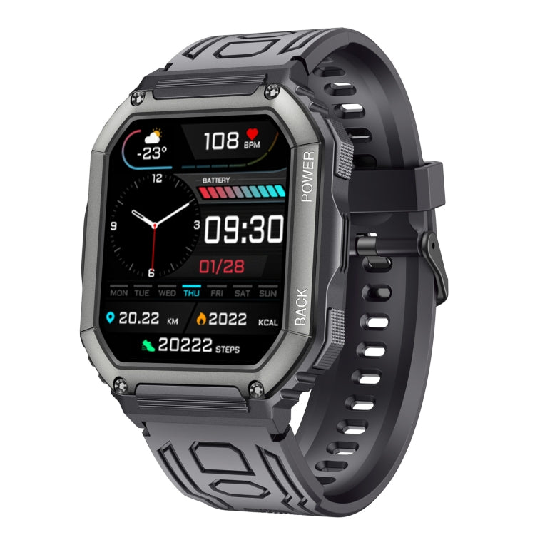 KR06 Waterproof Pedometer Sport Smart Watch, Support Heart Rate / Blood Pressure Monitoring / BT Calling(Black) by buy2fix