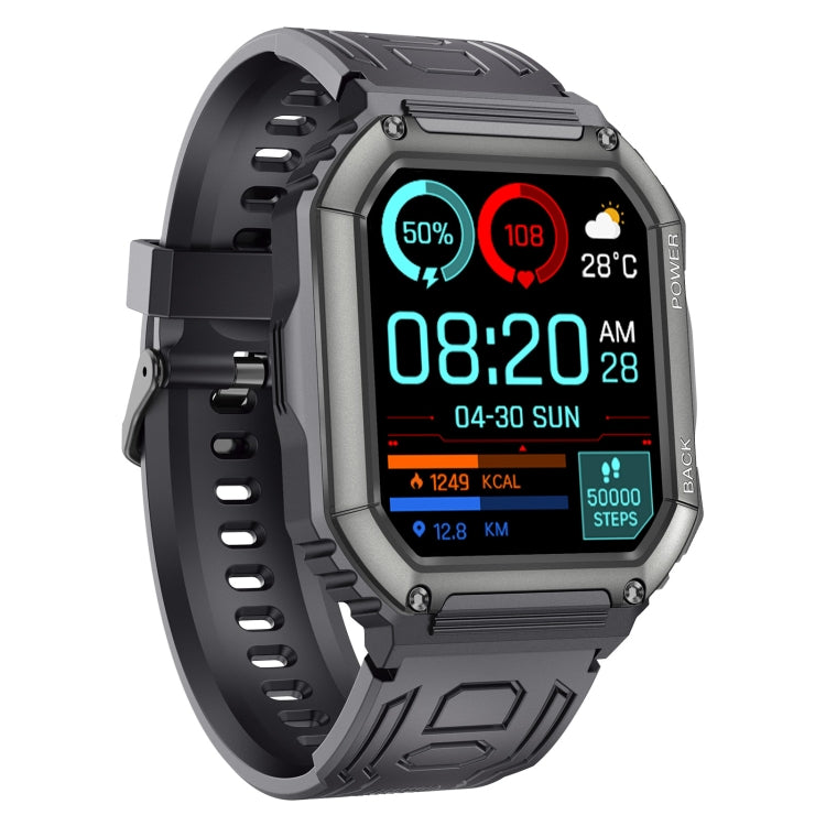 KR06 Waterproof Pedometer Sport Smart Watch, Support Heart Rate / Blood Pressure Monitoring / BT Calling(Black) by buy2fix