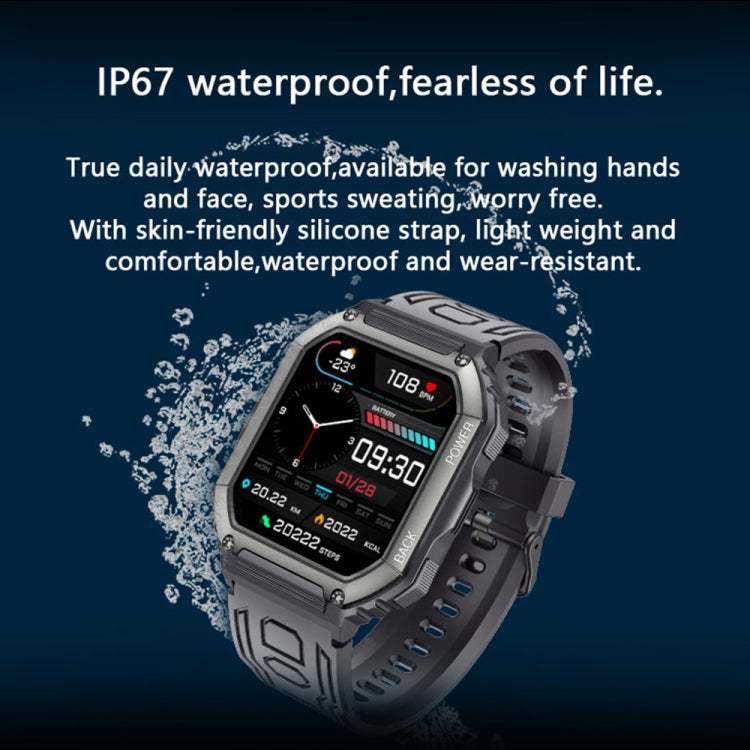 KR06 Waterproof Pedometer Sport Smart Watch, Support Heart Rate / Blood Pressure Monitoring / BT Calling(Black) by buy2fix
