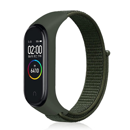 Smart Watch Nylon Woven Watch Band for Xiaomi Mi Band 3 / 4(Army Green) - Watch Bands by buy2fix | Online Shopping UK | buy2fix