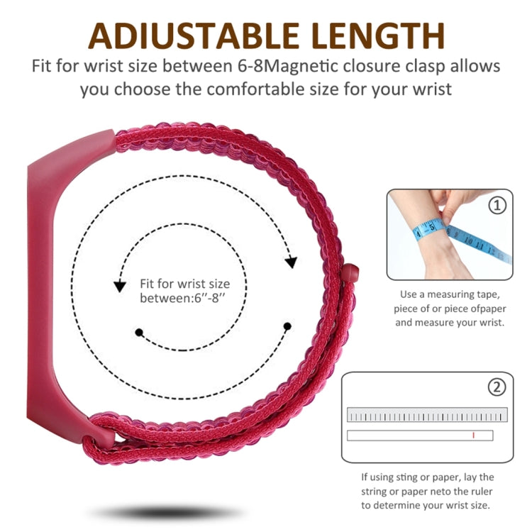 Smart Watch Nylon Woven Watch Band for Xiaomi Mi Band 3 / 4(Army Green) - Watch Bands by buy2fix | Online Shopping UK | buy2fix