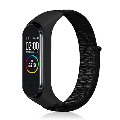 Smart Watch Nylon Woven Watch Band for Xiaomi Mi Band 3 / 4(Black) - Watch Bands by buy2fix | Online Shopping UK | buy2fix