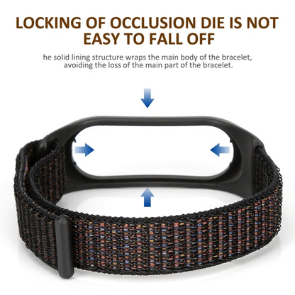 Smart Watch Nylon Woven Watch Band for Xiaomi Mi Band 3 / 4(Black) - Watch Bands by buy2fix | Online Shopping UK | buy2fix