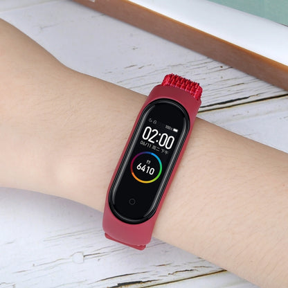 Smart Watch Nylon Woven Watch Band for Xiaomi Mi Band 3 / 4(Red) - Watch Bands by buy2fix | Online Shopping UK | buy2fix