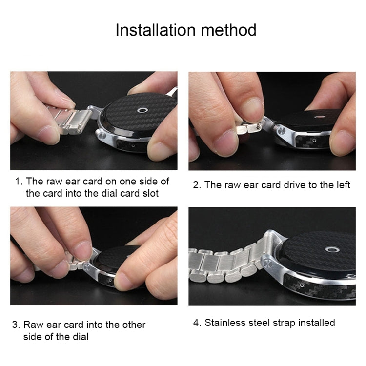 For Fitbit Blaze Smart Watch Butterfly Buckle 3 Beads Stainless Steel Watchband(Black) - Watch Bands by buy2fix | Online Shopping UK | buy2fix